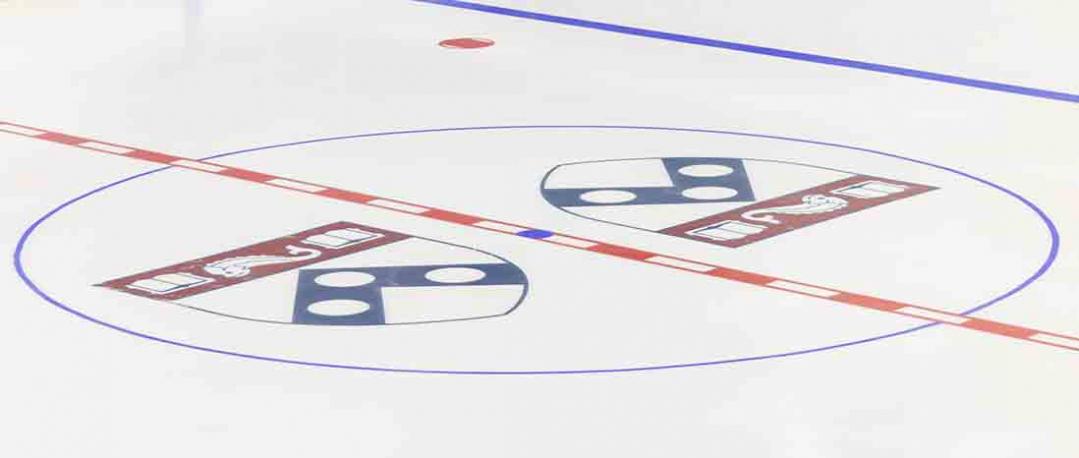 Penn logo in ice